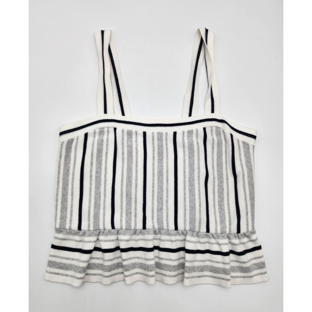 BANANA REPUBLIC CROPPED TANK TOP‎ SWEATER Y2K STRIPED WOMENS M